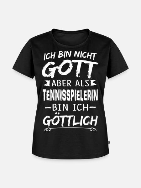 TENNISSPIELERIN - Frauen Premium Bio T-Shirt - Schwarz