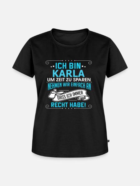 KARLA - Frauen Premium Bio T-Shirt - Schwarz