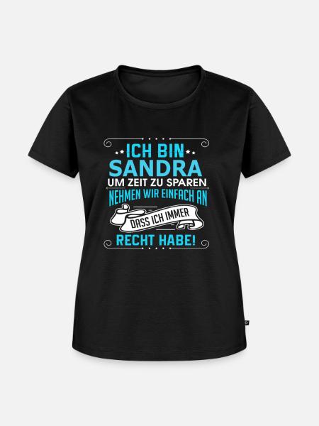 SANDRA - Frauen Premium Bio T-Shirt - Schwarz