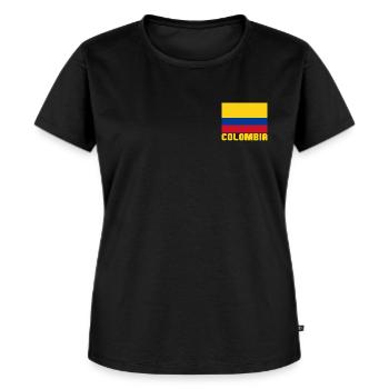 Kolumbien - Frauen Premium Bio T-Shirt - Schwarz - Vorne - Selfina (174cm)