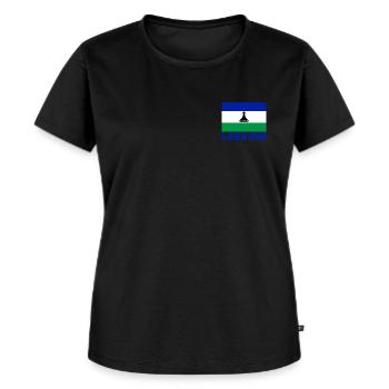 Lesotho - Frauen Premium Bio T-Shirt - Schwarz - Vorne - Selfina (174cm)