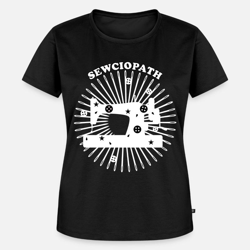 Conception de machine à coudre - Blanc - T-shirt Premium bio Femme - noir