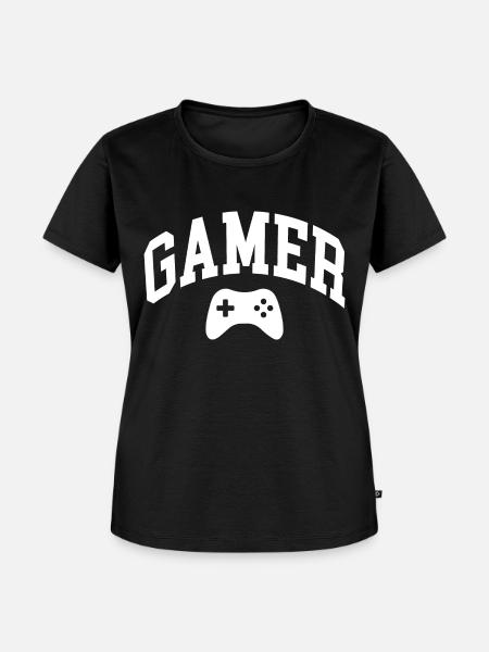 Gamer Zocker - Frauen Premium Bio T-Shirt - Schwarz
