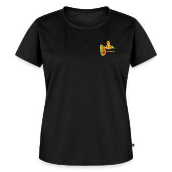 Madras Guadeloupe idée cadeau - T-shirt Premium bio Femme - noir - Devant - Selfina (174cm)