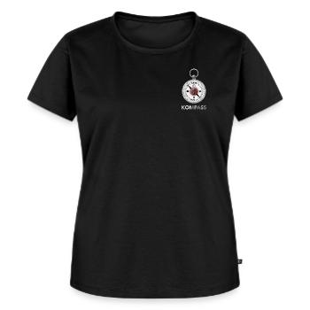 Kompass - Frauen Premium Bio T-Shirt - Schwarz - Vorne - Selfina (174cm)