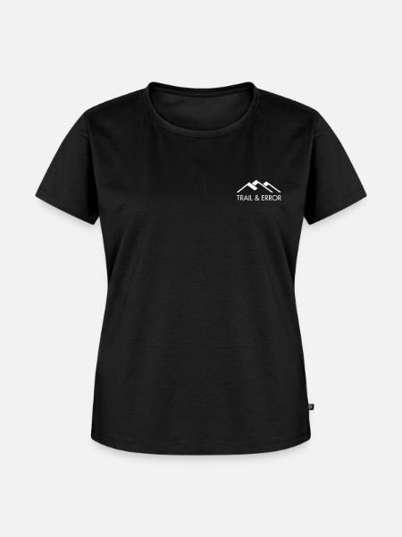 TRAIL & ERROR Logo Weiß - Frauen Premium Bio T-Shirt - Schwarz