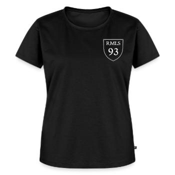 ROMVLVS REVERSED SHIELD - T-shirt Premium bio Femme - noir - Devant - Selfina (174cm)