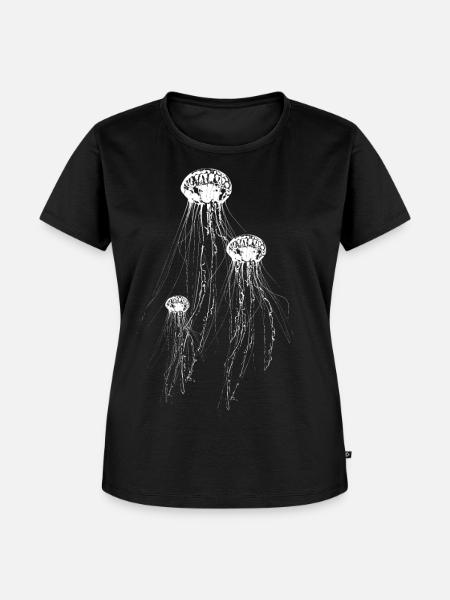 Qualle - Frauen Premium Bio T-Shirt - Schwarz