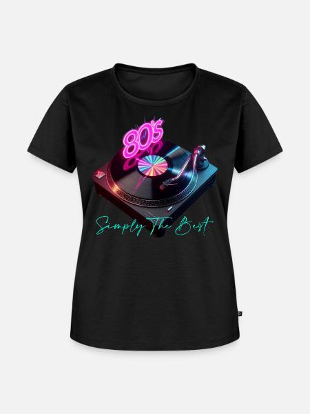 80s - Frauen Premium Bio T-Shirt - Schwarz