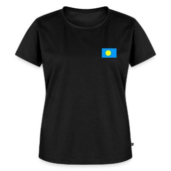 Drapeau des Palaos - T-shirt Premium bio Femme - noir - Devant - Selfina (174cm)