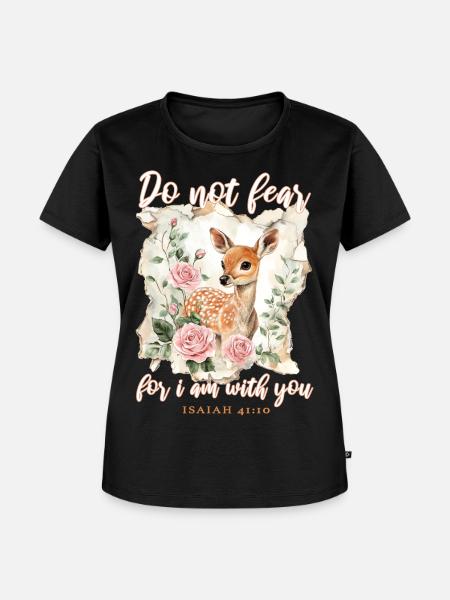 Reh Bibelvers Christlich - Frauen Premium Bio T-Shirt - Schwarz