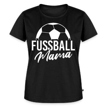 Fußball Mama - Frauen Premium Bio T-Shirt - Schwarz - Vorne - Selfina (174cm)