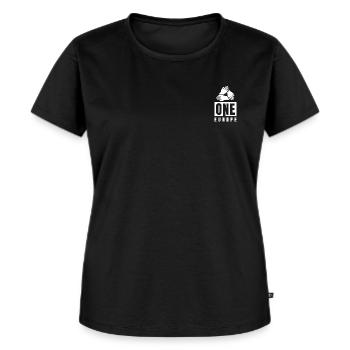 One Europe - Frauen Premium Bio T-Shirt - Schwarz - Vorne - Selfina (174cm)