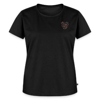 Garten Herz Damen Liebe Gartenliebe Gärtnerin - Frauen Premium Bio T-Shirt - Schwarz - Vorne - Selfina (174cm)
