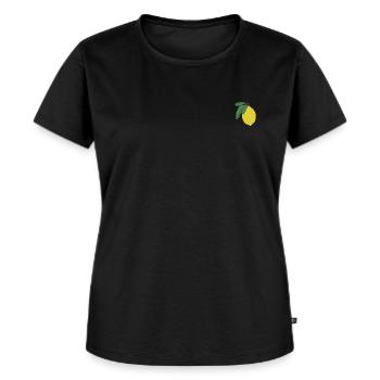 Zitrone - Frauen Premium Bio T-Shirt - Schwarz - Vorne - Selfina (174cm)