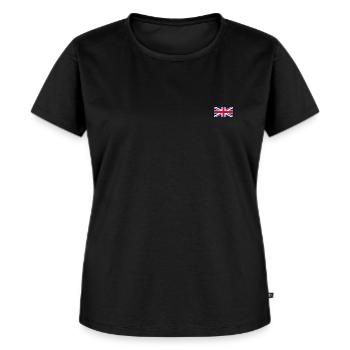ENGLAND FLAG - Frauen Premium Bio T-Shirt - Schwarz - Vorne - Selfina (174cm)