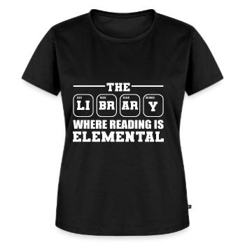 Lesen ist elementar Buchliebhaber Geschenk - Frauen Premium Bio T-Shirt - Schwarz - Vorne - Selfina (174cm)