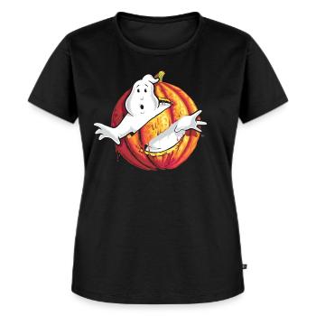 Ghostbusters Halloween Logo - Frauen Premium Bio T-Shirt - Schwarz - Vorne - Selfina (174cm)