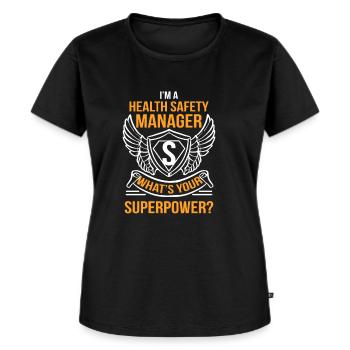 Responsable Santé Sécurité Responsable Santé Sécurité Gesche - T-shirt Premium bio Femme - noir - Devant - Selfina (174cm)