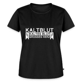 Kaltblut Pferde | Reiter Stall Geschenk - Frauen Premium Bio T-Shirt - Schwarz - Vorne - Selfina (174cm)
