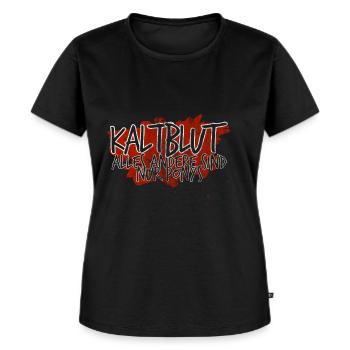 Kaltblut 150% Pferd | Reiter Stall Geschenk - Frauen Premium Bio T-Shirt - Schwarz - Vorne - Selfina (174cm)