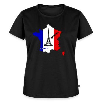 Frankreich Paris Eiffelturm - Frauen Premium Bio T-Shirt - Schwarz - Vorne - Selfina (174cm)
