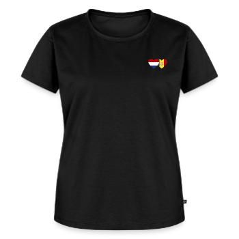 Holland Andorra Flag Heart - Women's Premium Organic T-shirt - black - Front - Selfina (174cm)
