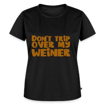 Ne trébuchez pas sur mon Weiner 3 - T-shirt Premium bio Femme - noir - Devant - Selfina (174cm)
