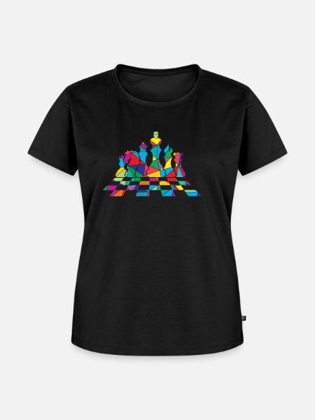 Schach Polygon Schachfigur - Frauen Premium Bio T-Shirt - Schwarz
