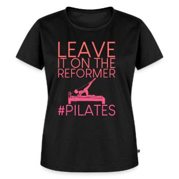 Leave It On The Reformer #Pilates 4 - Women's Premium Organic T-shirt - black - Front - Selfina (174cm)