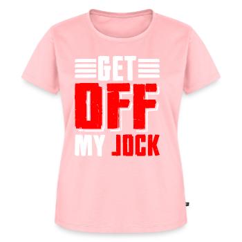 Descends de mon Jock 5 - T-shirt Premium bio Femme - rose - Devant - AI Model Female 172 dark (172cm)