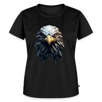 Geometric Eagle Animation - Women's Premium Organic T-shirt - black - Front - Selfina (174cm)