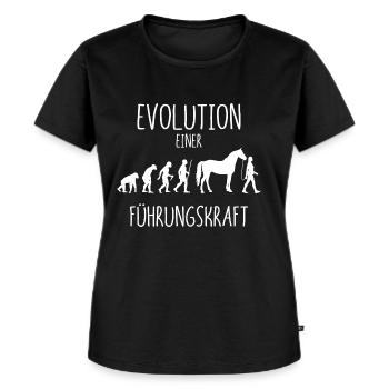 Führungskraft Pferd - Frauen Premium Bio T-Shirt - Schwarz - Vorne - Selfina (174cm)