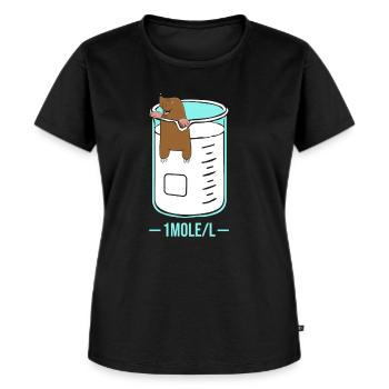 One Mole Per litre Chimie Science Chimiste - T-shirt Premium bio Femme - noir - Devant - Selfina (174cm)