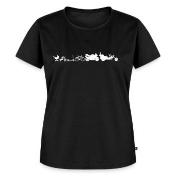 Evolution Trike Motorrad Dreirad Triker Trikes - Frauen Premium Bio T-Shirt - Schwarz - Vorne - Selfina (174cm)