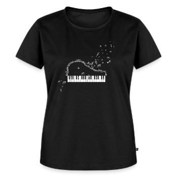 Piano Music Notes Musical Instrument Piano Notes - Women's Premium Organic T-shirt - black - Front - Selfina (174cm)