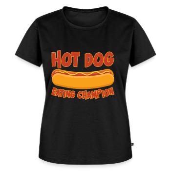 Champion de la consommation de hot-dogs 6 - T-shirt Premium bio Femme - noir - Devant - Selfina (174cm)