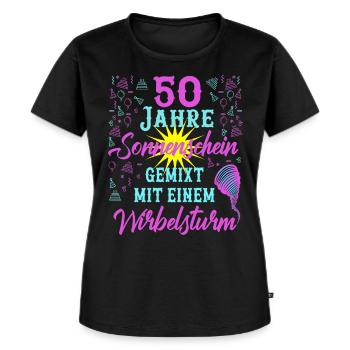 50 Geburtstag Frauen Geschenk 50 Jahre Geburtstag - Frauen Premium Bio T-Shirt - Schwarz - Vorne - Selfina (174cm)