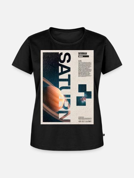 Saturn-Orbit-Poster - Frauen Premium Bio T-Shirt - Schwarz