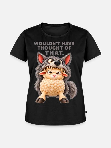 Schaf als Wolf verkleidet. - Frauen Premium Bio T-Shirt - Schwarz