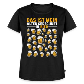 Das Ist Mein Alter In Bier 30ter 30. Geburtstag - Frauen Premium Bio T-Shirt - Schwarz - Vorne - Selfina (174cm)