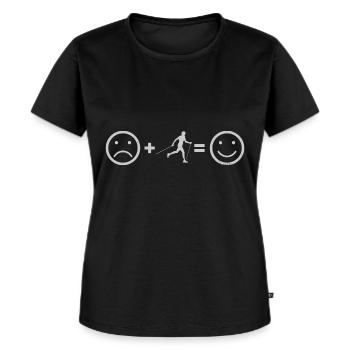 Walker Herren Nordic Walking Walken Nordic Walker - Frauen Premium Bio T-Shirt - Schwarz - Vorne - Selfina (174cm)