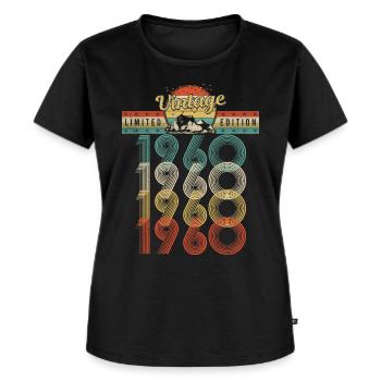 Geburtstag Jahrgang 1960 Vintage Geburtsjahr 1960 - Frauen Premium Bio T-Shirt - Schwarz - Vorne - Selfina (174cm)