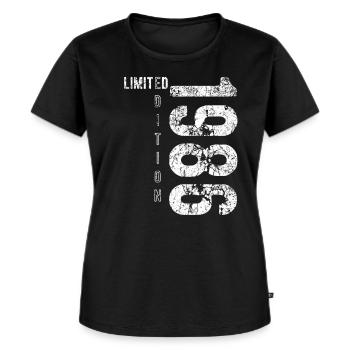 Limited Edition 1986 Geburtstag Jahrgang 1986 - Frauen Premium Bio T-Shirt - Schwarz - Vorne - Selfina (174cm)
