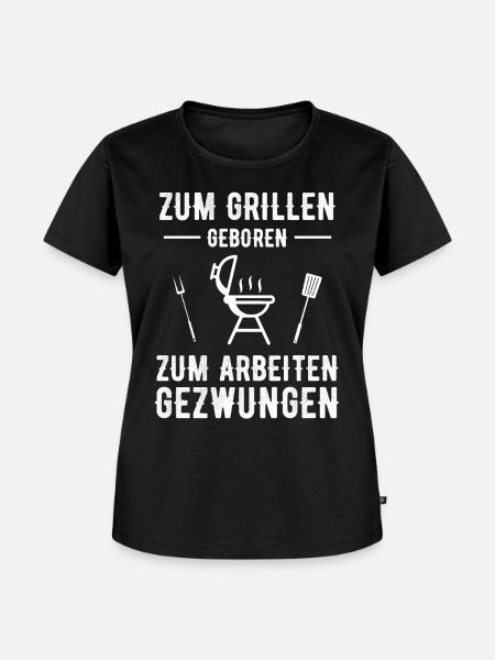 Grillen Grill Grillsaison - Frauen Premium Bio T-Shirt - Schwarz