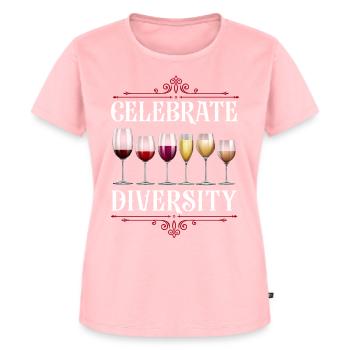 Sommelier Wine Drinking Tasting - Frauen Premium Bio T-Shirt - Rosa - Vorne - AI Model Female 172 dark (172cm)