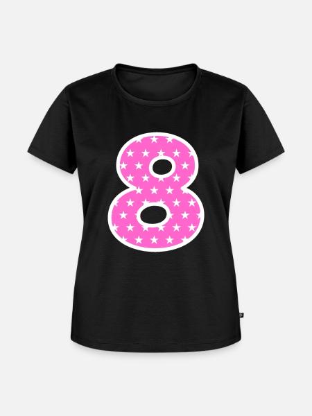 Acht - Frauen Premium Bio T-Shirt - Schwarz
