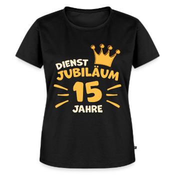 Dienstjubiläum 15 Jahre Firmenjubiläum Glückwunsch - Frauen Premium Bio T-Shirt - Schwarz - Vorne - Selfina (174cm)
