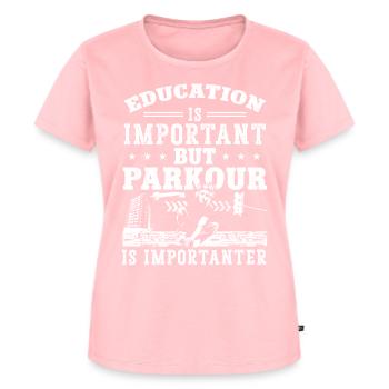 Parkour Free Running Traceur - T-shirt Premium bio Femme - rose - Devant - AI Model Female 172 dark (172cm)