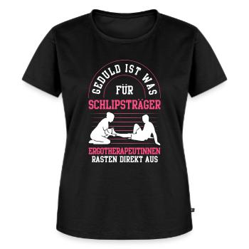 Ergotherapeutin rastet direkt aus Ergotherapie - Frauen Premium Bio T-Shirt - Schwarz - Vorne - Selfina (174cm)